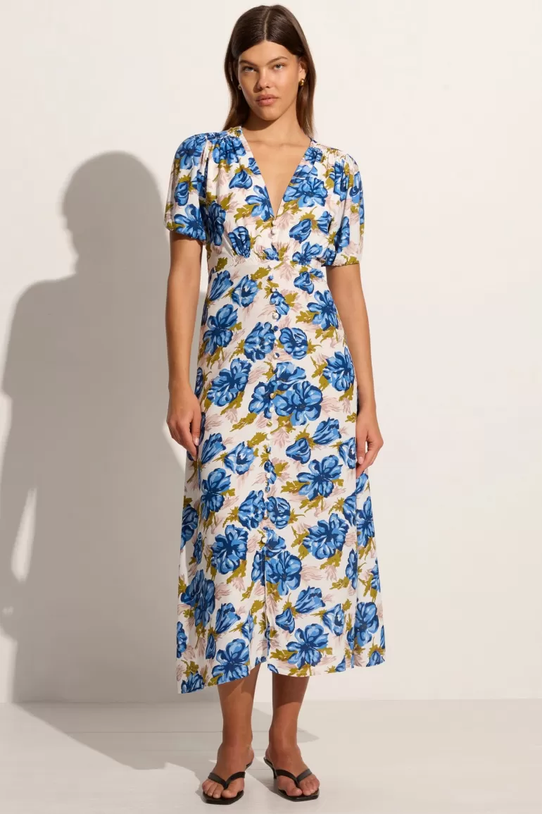Flash Sale Faithfull the Brand Bellavista Midi Dress Isadora Floral Navy - Final Sale