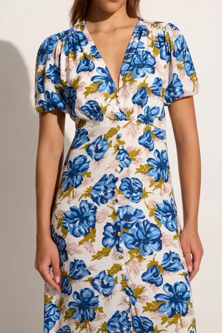 Flash Sale Faithfull the Brand Bellavista Midi Dress Isadora Floral Navy - Final Sale