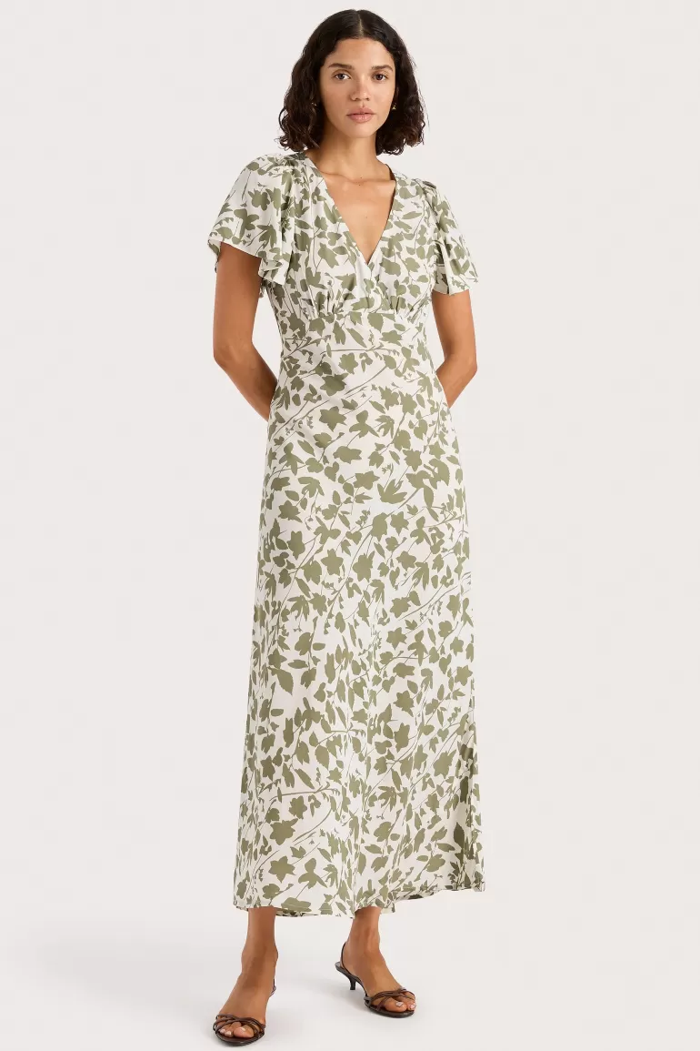 Fashion Faithfull the Brand Boda Midi Dress Poplar Sage