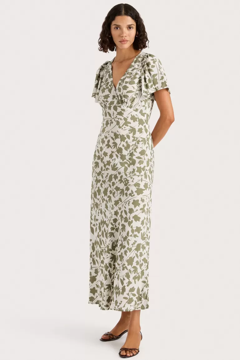 Fashion Faithfull the Brand Boda Midi Dress Poplar Sage