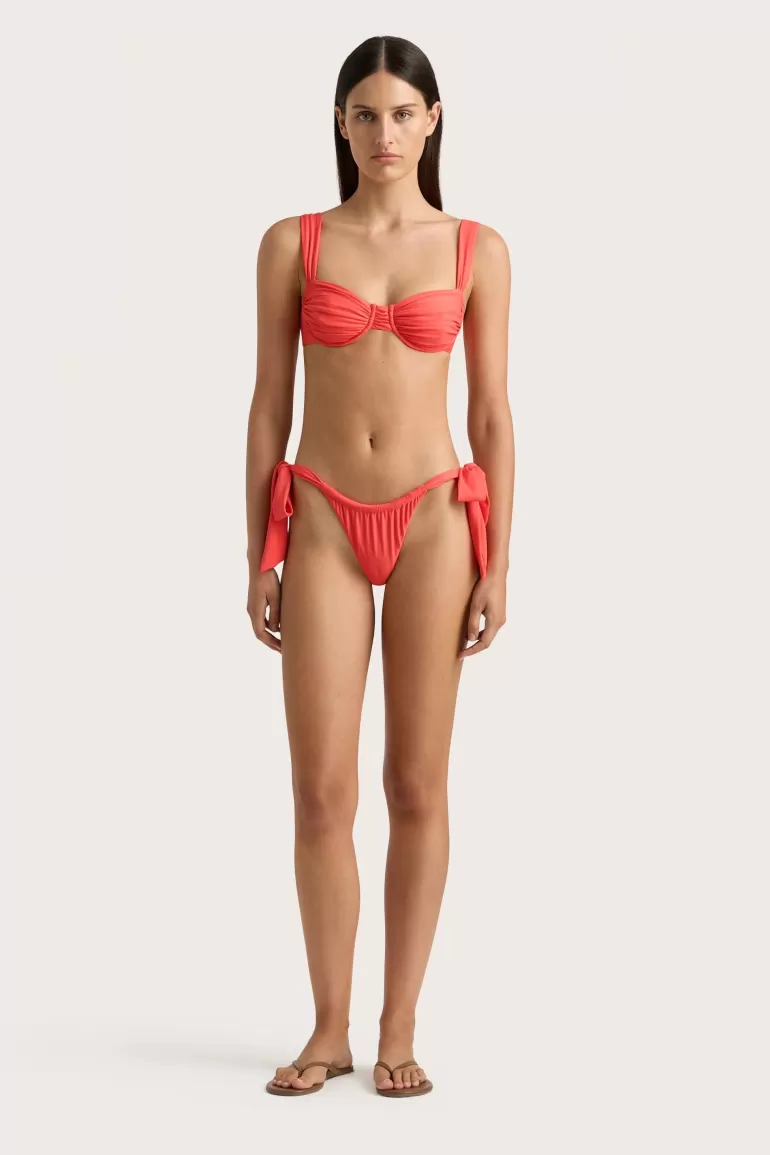 Clearance Faithfull the Brand Costa Bikini Bottom Vermillion