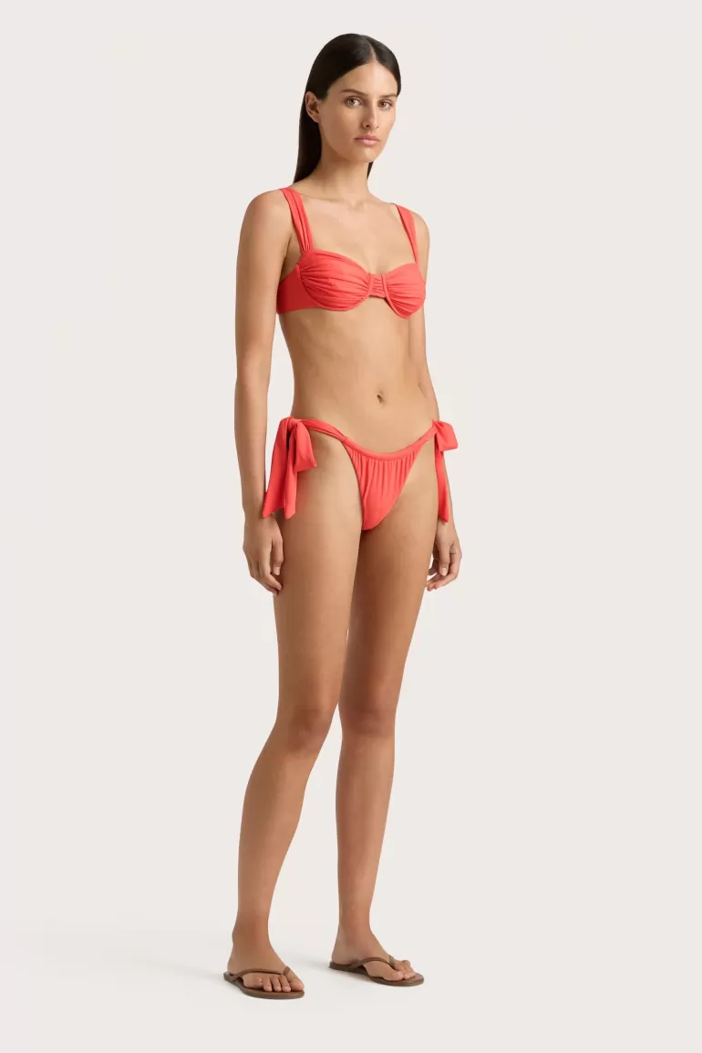 Clearance Faithfull the Brand Costa Bikini Bottom Vermillion