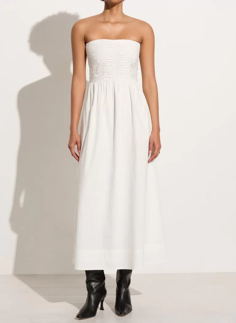 Store Faithfull the Brand Dominquez Midi Dress White