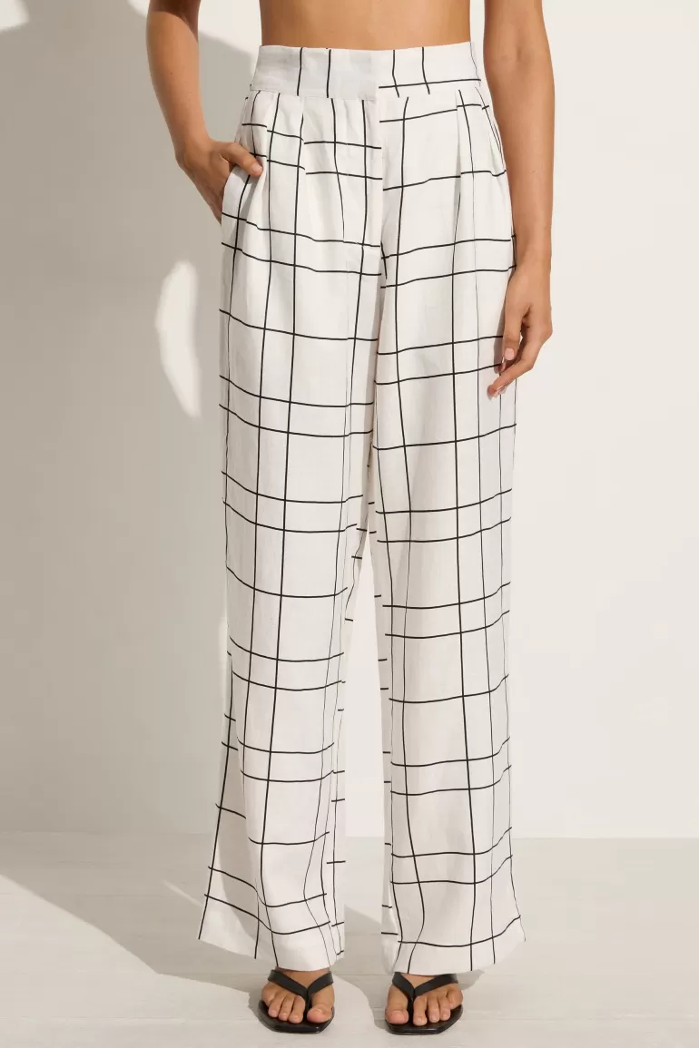 Shop Faithfull the Brand Duomo Pant Letizia Check White