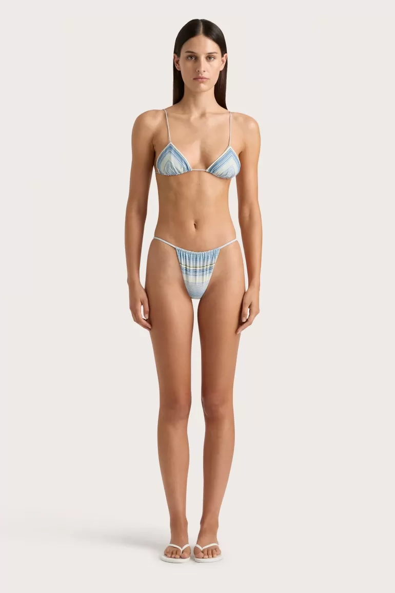 Store Faithfull the Brand Elea Bikini Bottom Futura Stripe Sky Blue