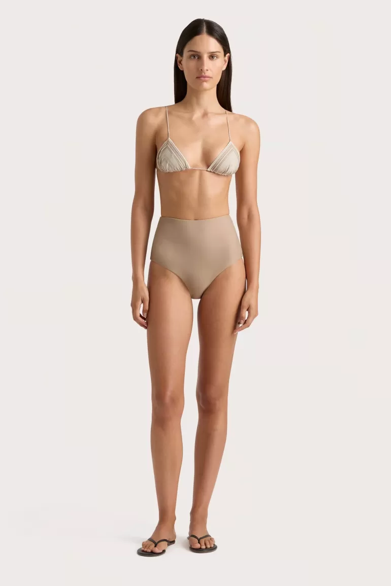 Cheap Faithfull the Brand Elea Bikini Top Futura Stripe Taupe