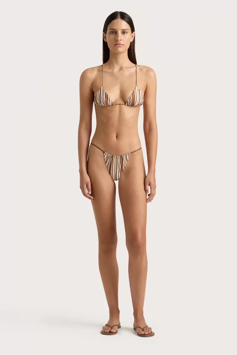 Best Faithfull the Brand Elea Bikini Top Terracotta Stripe