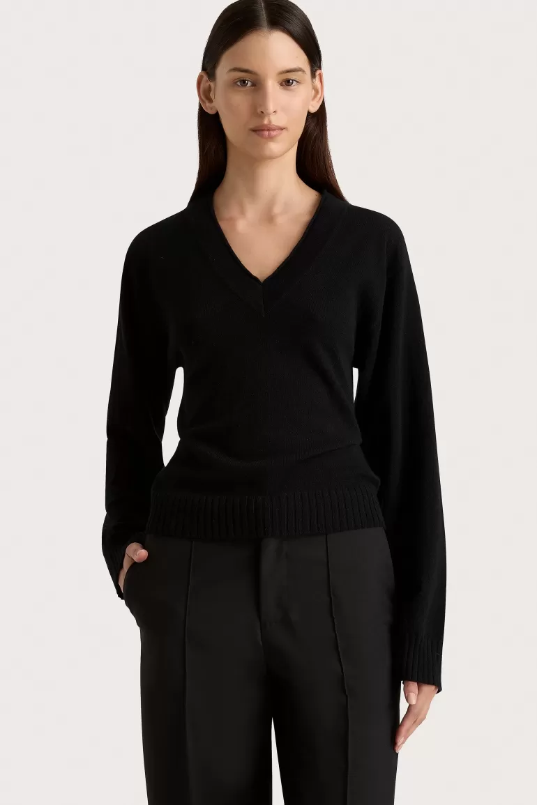 New Faithfull the Brand Frederikke Cashmere Sweater Black