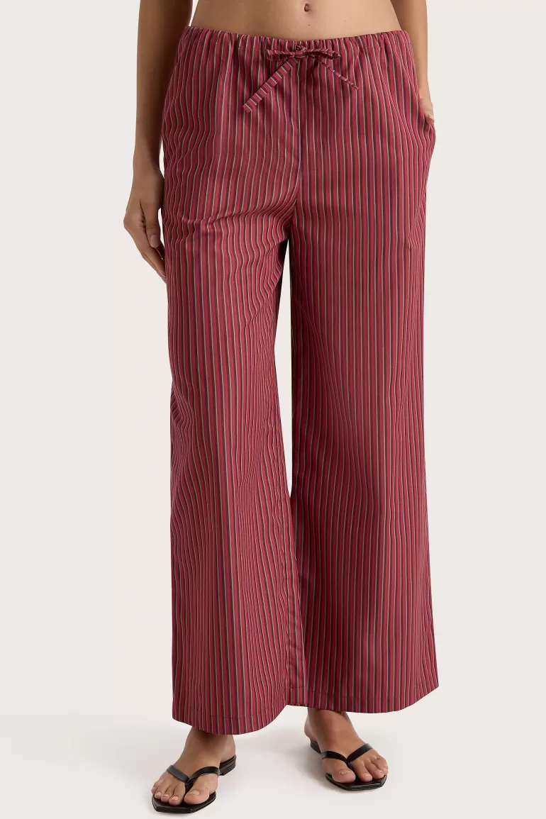 Best Sale Faithfull the Brand Freja Pant Wine Stripe