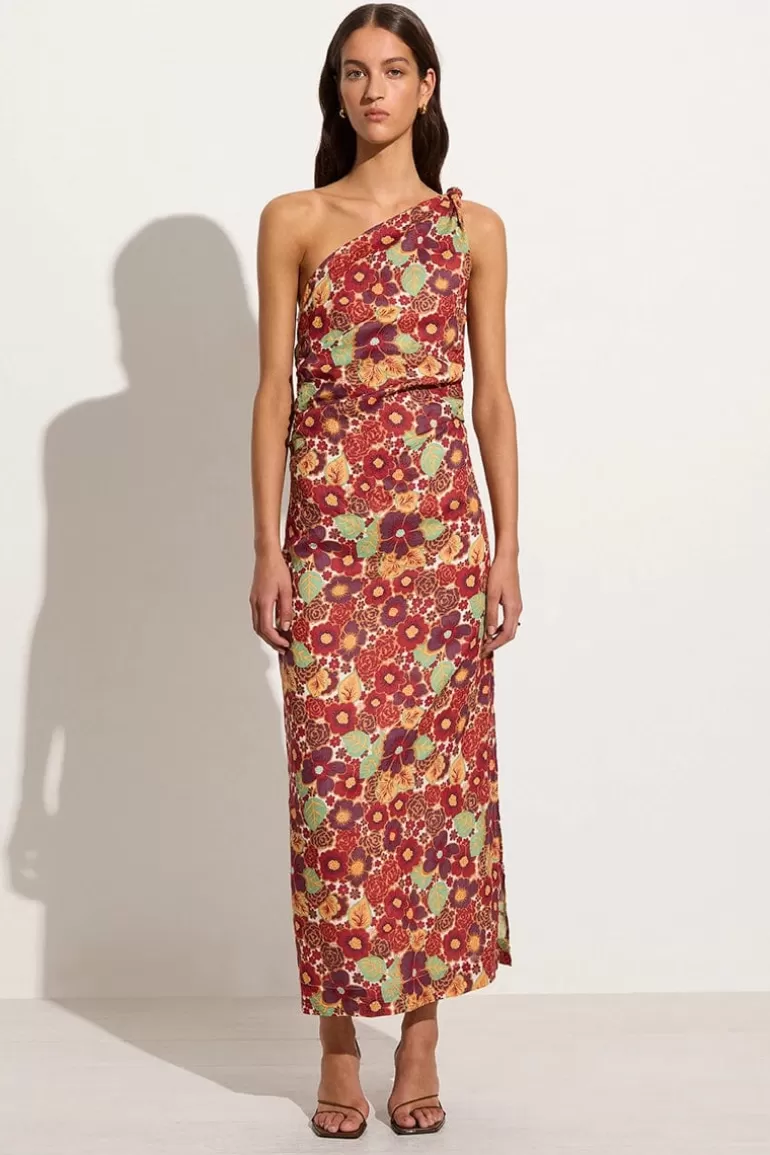 Store Faithfull the Brand Jomana Midi Dress La Mira Floral Ruby - Final Sale