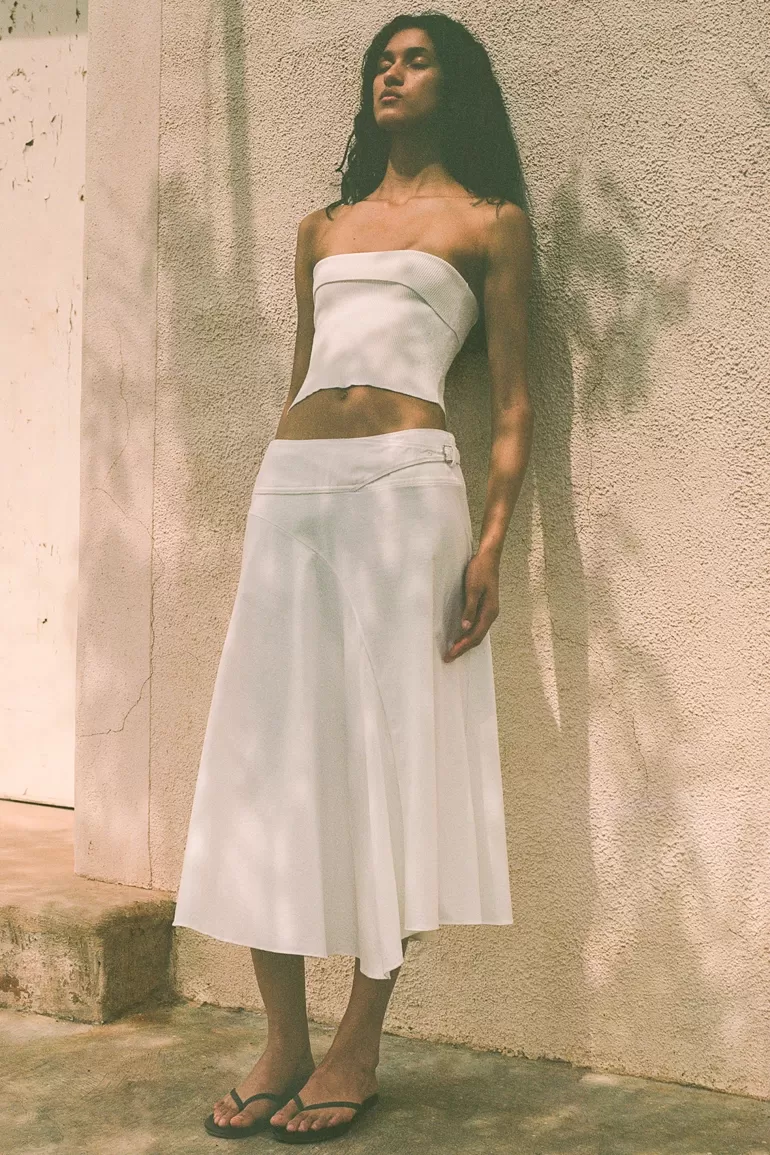 Best Faithfull the Brand Maceio Skirt White