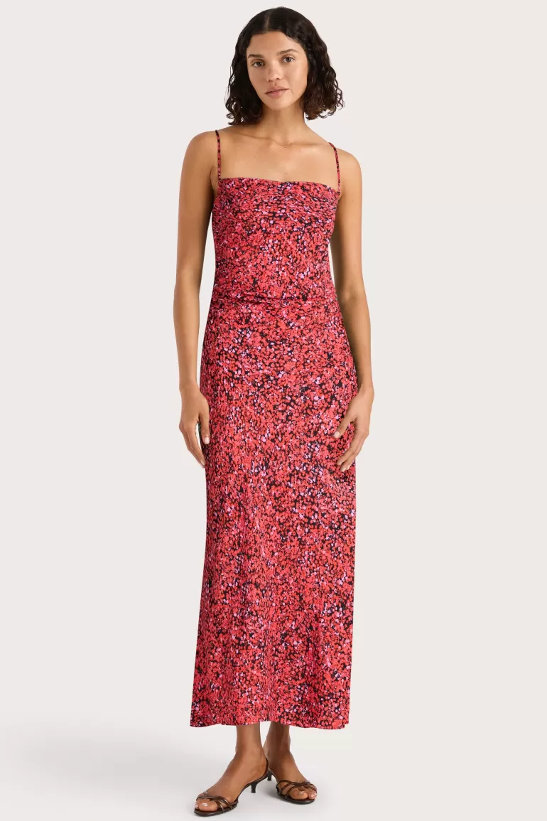 Best Sale Faithfull the Brand Rosas Midi Dress Meander Micro Red